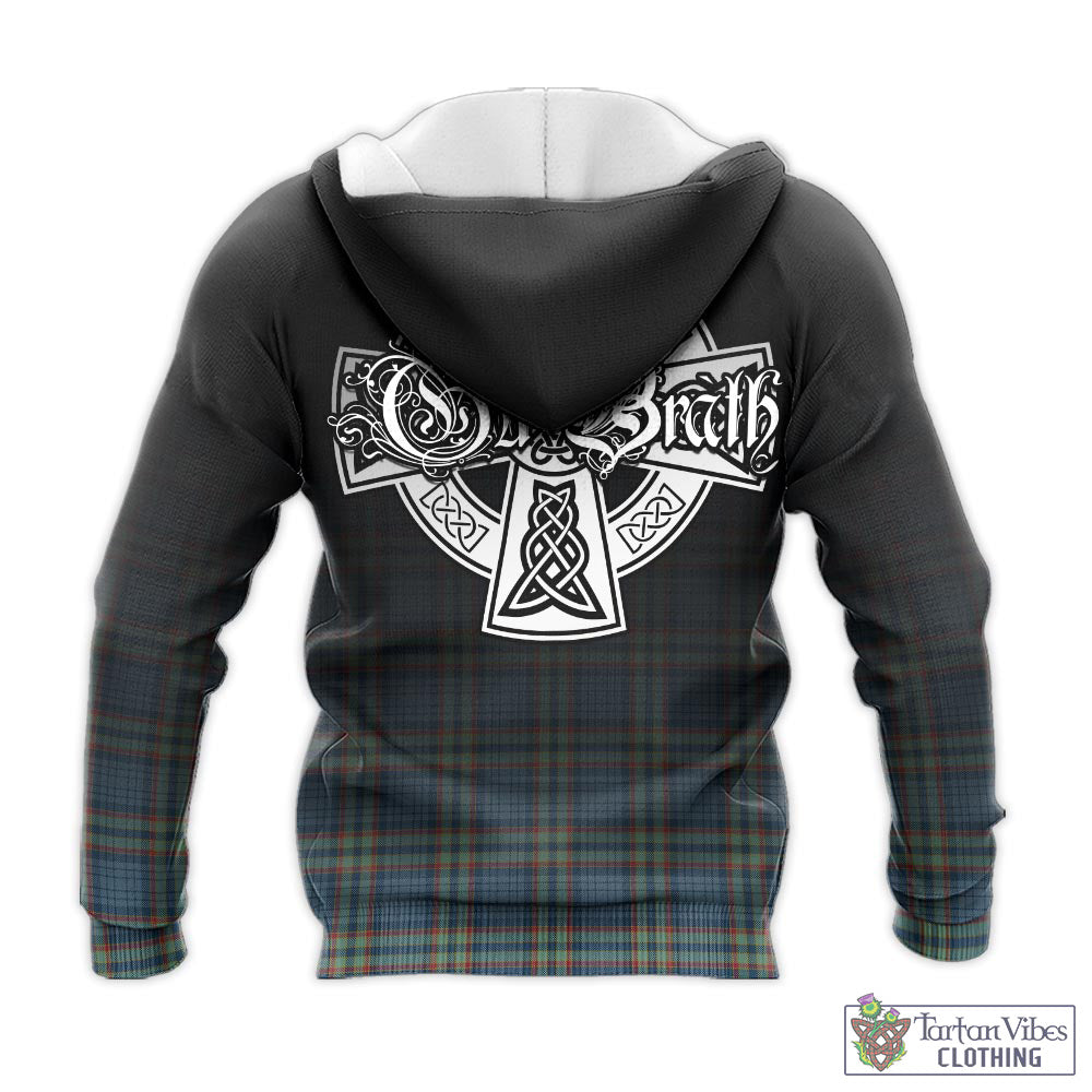 Tartan Vibes Clothing Ralston UK Tartan Knitted Hoodie Featuring Alba Gu Brath Family Crest Celtic Inspired