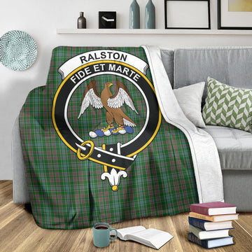 Ralston USA Tartan Blanket with Family Crest