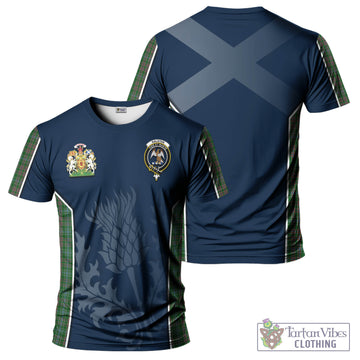 Ralston USA Tartan T-Shirt with Family Crest and Scottish Thistle Vibes Sport Style