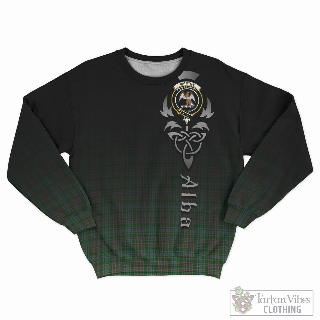 Tartan Vibes Clothing Ralston USA Tartan Sweatshirt Featuring Alba Gu Brath Family Crest Celtic Inspired