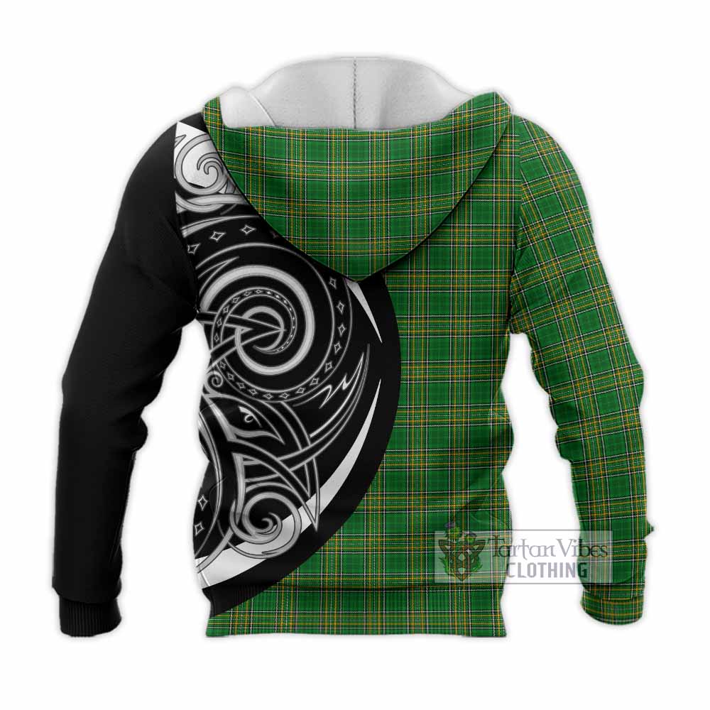Tartan Vibes Clothing Ram Irish Clan Knitted Hoodie Celtic Circle Style