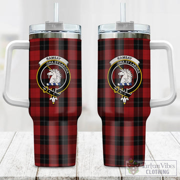 Ramsay Tartan and Family Crest Tumbler with Handle
