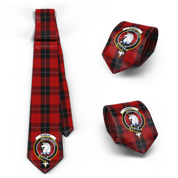 Ramsay Tartan Classic Necktie with Family Crest