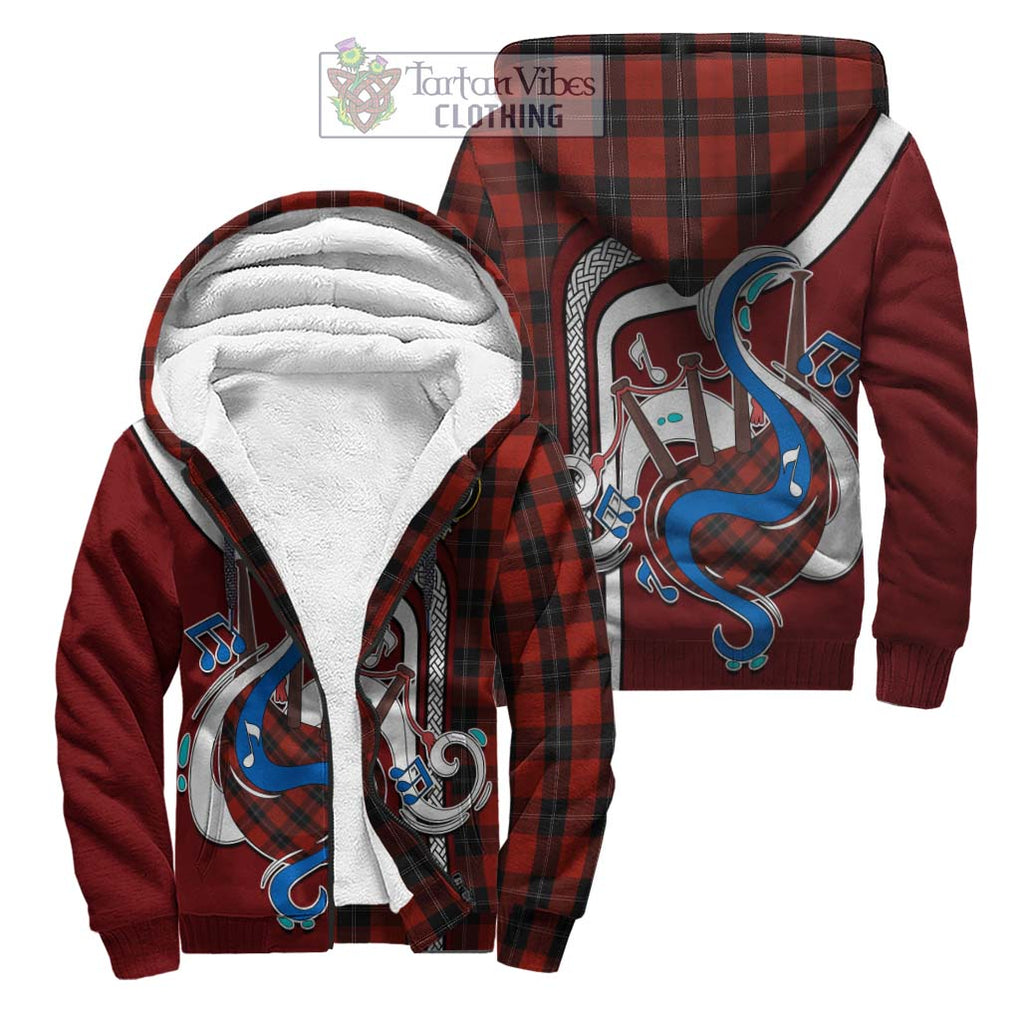 Ramsay Tartan Sherpa Hoodie with Epic Bagpipe Style Unisex S - Tartanvibesclothing Shop