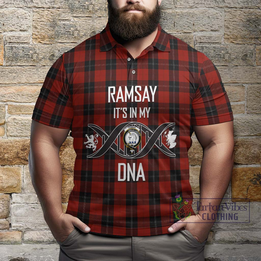 Ramsay Tartan Polo Shirt with Family Crest DNA In Me Style Kid - Tartanvibesclothing Shop