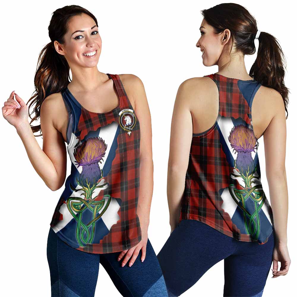 Tartan Vibes Clothing Ramsay Tartan Family Crest Women's Racerback Tanks Scottish Thistle Celtic Inspired