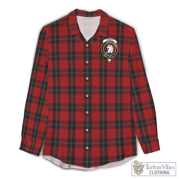 Ramsay Tartan Womens Casual Shirt with Family Crest