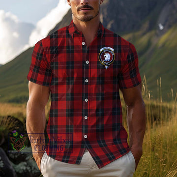 Ramsay Tartan Cotton Hawaiian Shirt with Family Crest Adult - Tartan Vibes Clothing