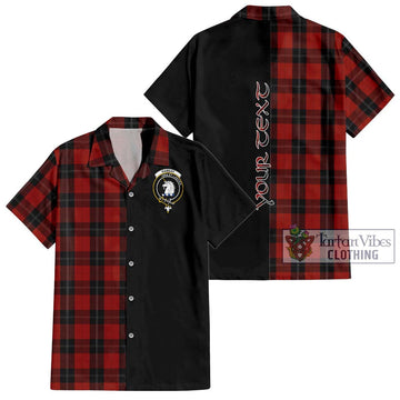 Ramsay Tartan Short Sleeve Button Shirt with Family Crest and Half Of Me Style Kid - Tartanvibesclothing Shop