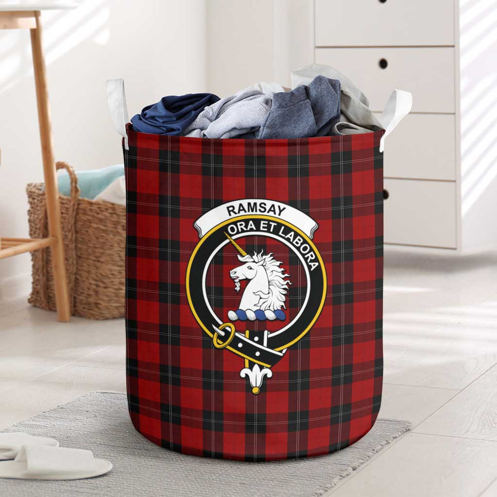Ramsay Tartan Laundry Basket with Family Crest One Size - Tartanvibesclothing Shop