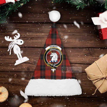 Tartan Vibes Clothing Ramsay Tartan Christmas Santa Hats with Family Crest