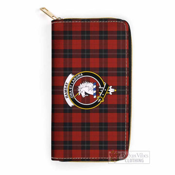 Ramsay Tartan Women's Leather Wallet with Family Crest