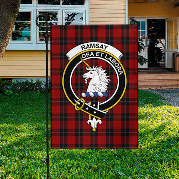 Ramsay Tartan Garden Flag with Family Crest