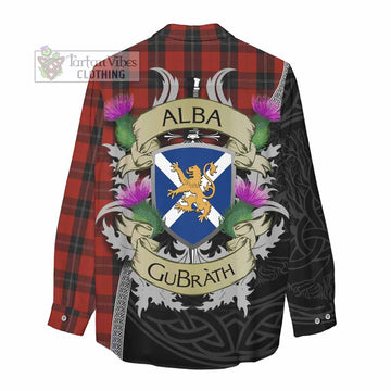 Tartan Vibes Clothing Ramsay Tartan Family Crest Women's Casual Shirt Lion Rampant Royal Thistle Shield Celtic Inspired