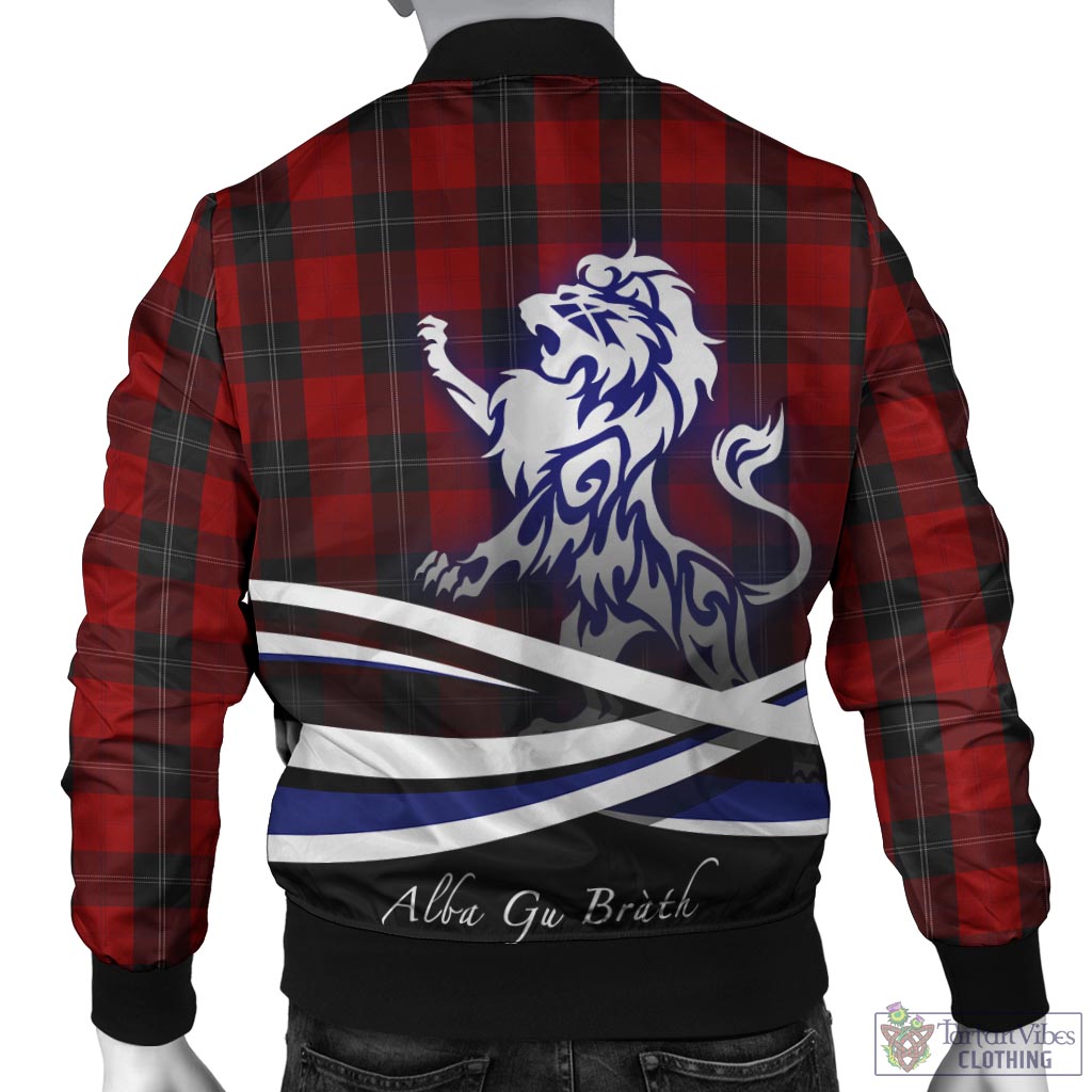 Ramsay Tartan Bomber Jacket with Alba Gu Brath Regal Lion Emblem - Tartan Vibes Clothing