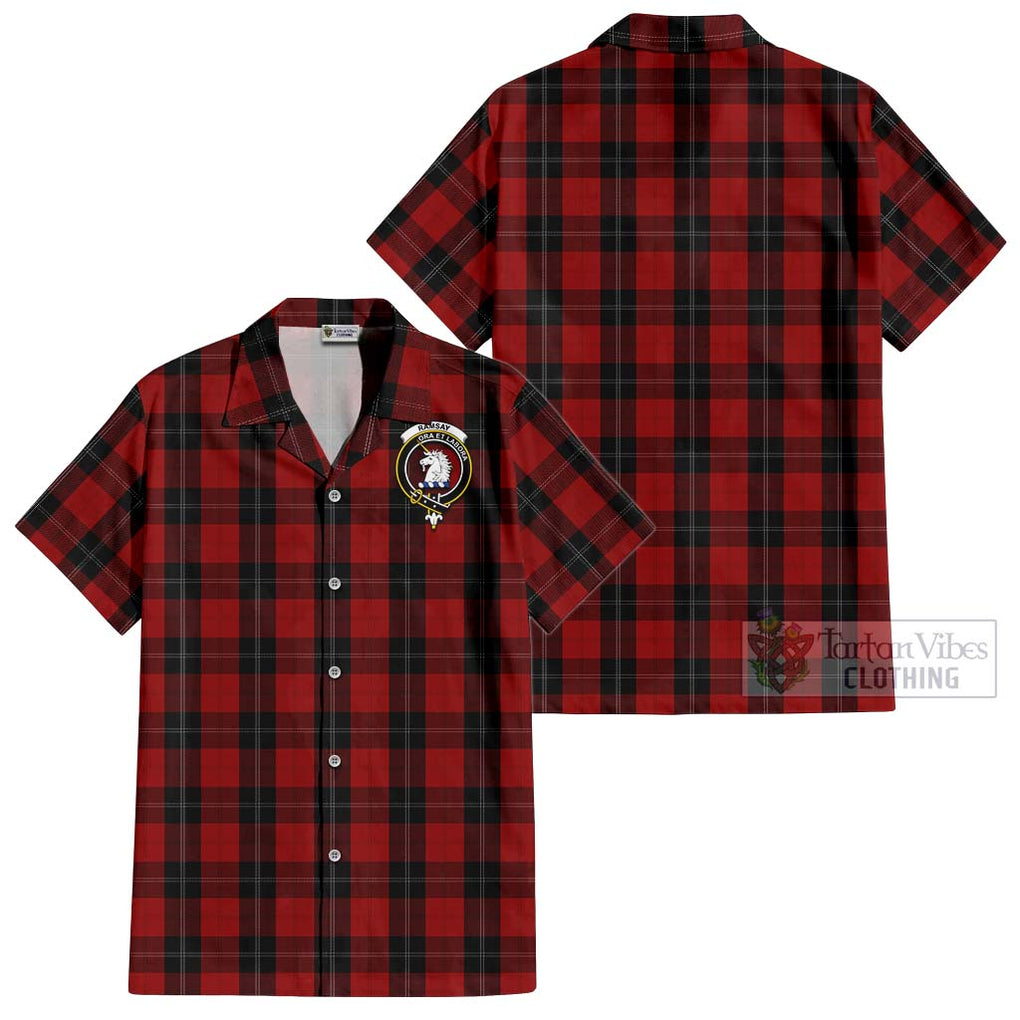 Ramsay Tartan Cotton Hawaiian Shirt with Family Crest Kid - Tartan Vibes Clothing