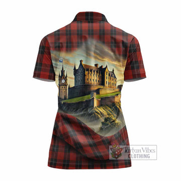 Tartan Vibes Clothing Ramsay Tartan Family Crest Women's Polo Shirt with Scottish Ancient Castle Stype