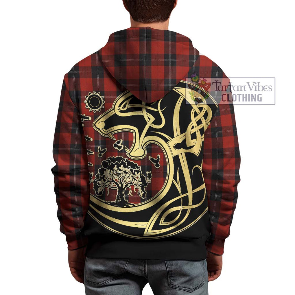 Ramsay Tartan Hoodie with Family Crest Celtic Wolf Style - Tartan Vibes Clothing