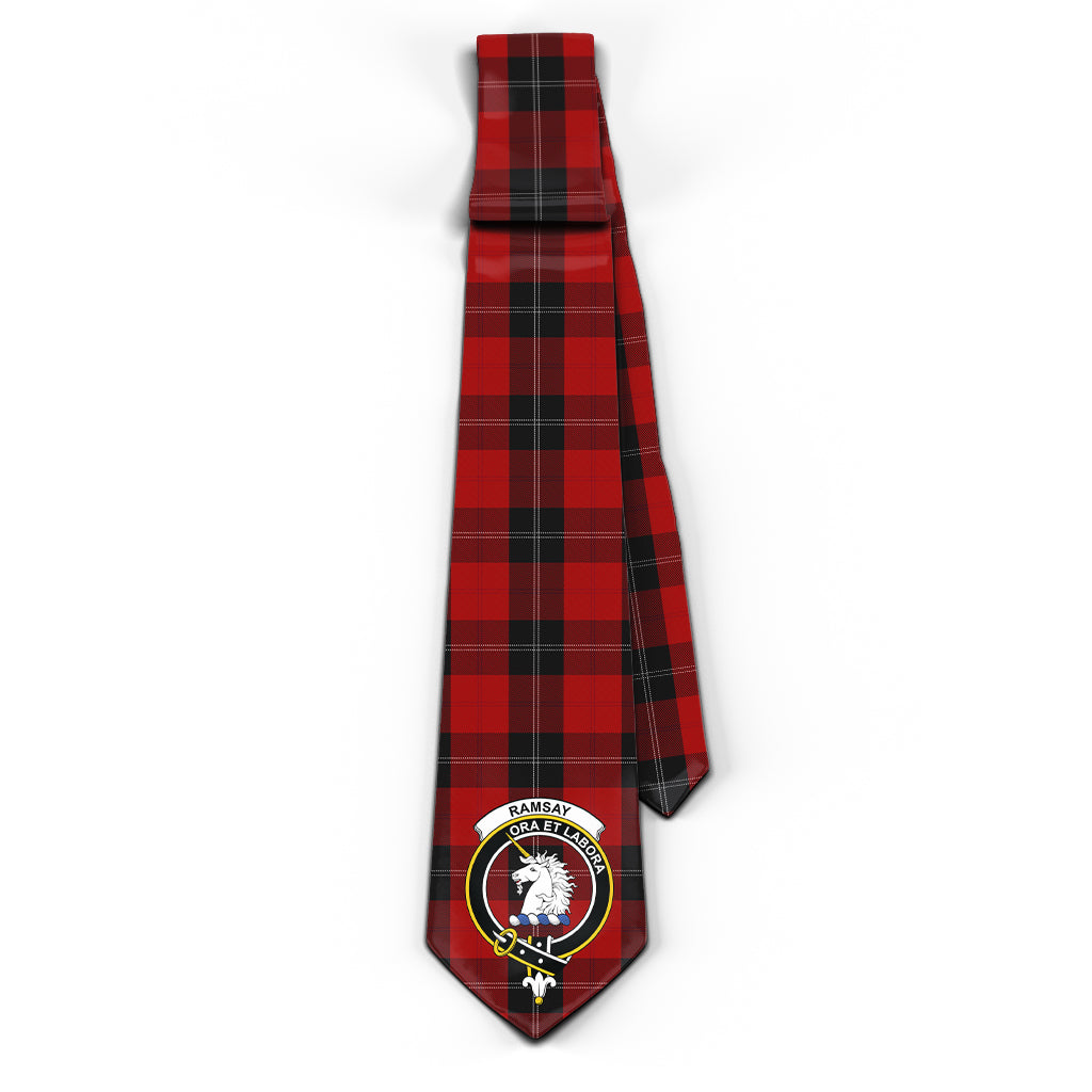 Ramsay Tartan Classic Necktie with Family Crest - Tartan Vibes Clothing