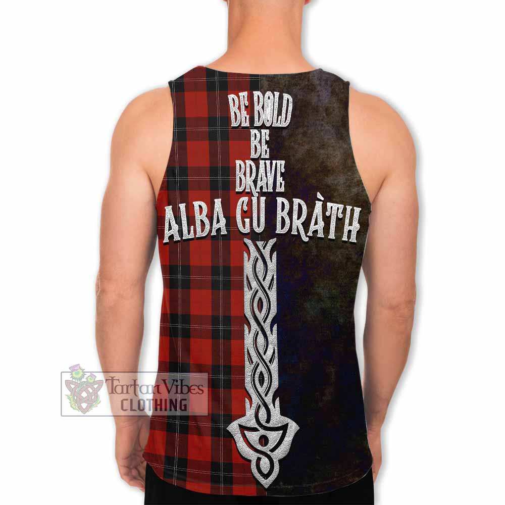 Ramsay Tartan Family Crest Men's Tank Top Alba Gu Brath Be Brave Lion Ancient Style - Tartan Vibes Clothing
