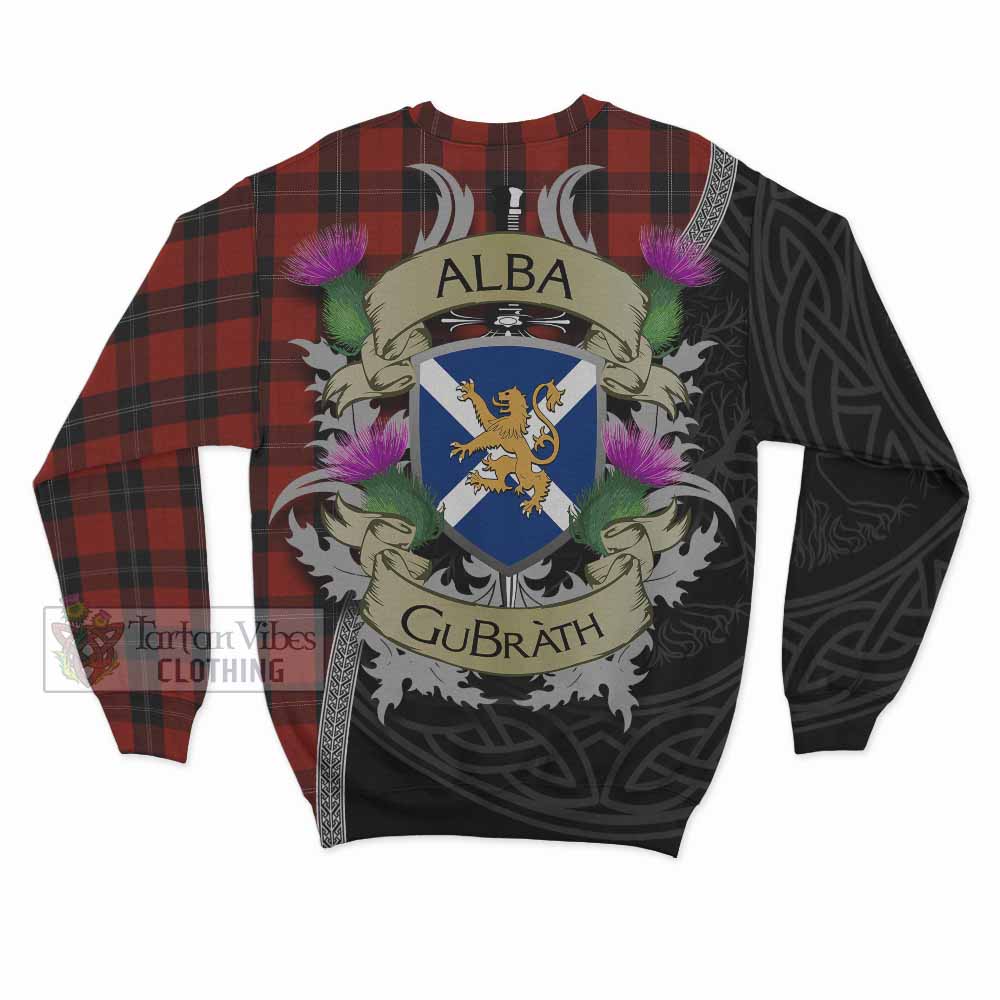 Tartan Vibes Clothing Ramsay Tartan Family Crest Sweatshirt Lion Rampant Royal Thistle Shield Celtic Inspired