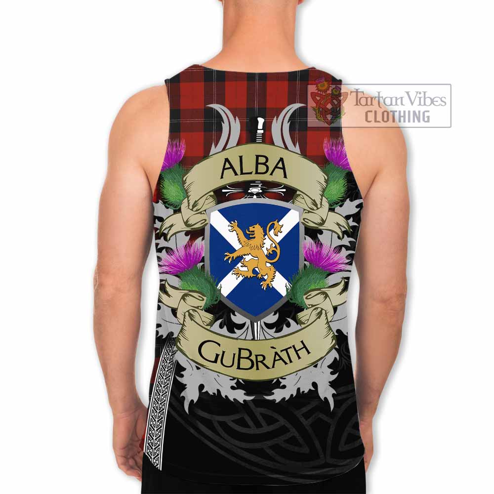 Tartan Vibes Clothing Ramsay Tartan Family Crest Men's Tank Top Lion Rampant Royal Thistle Shield Celtic Inspired