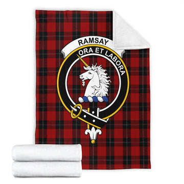 Ramsay Tartan Blanket with Family Crest