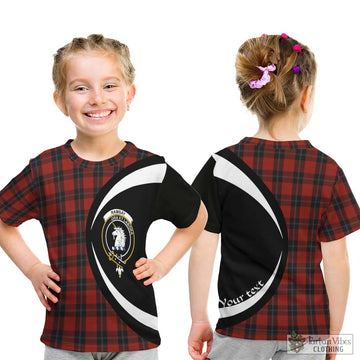 Ramsay Tartan Kid T-Shirt with Family Crest Circle Style - Tartan Vibes Clothing