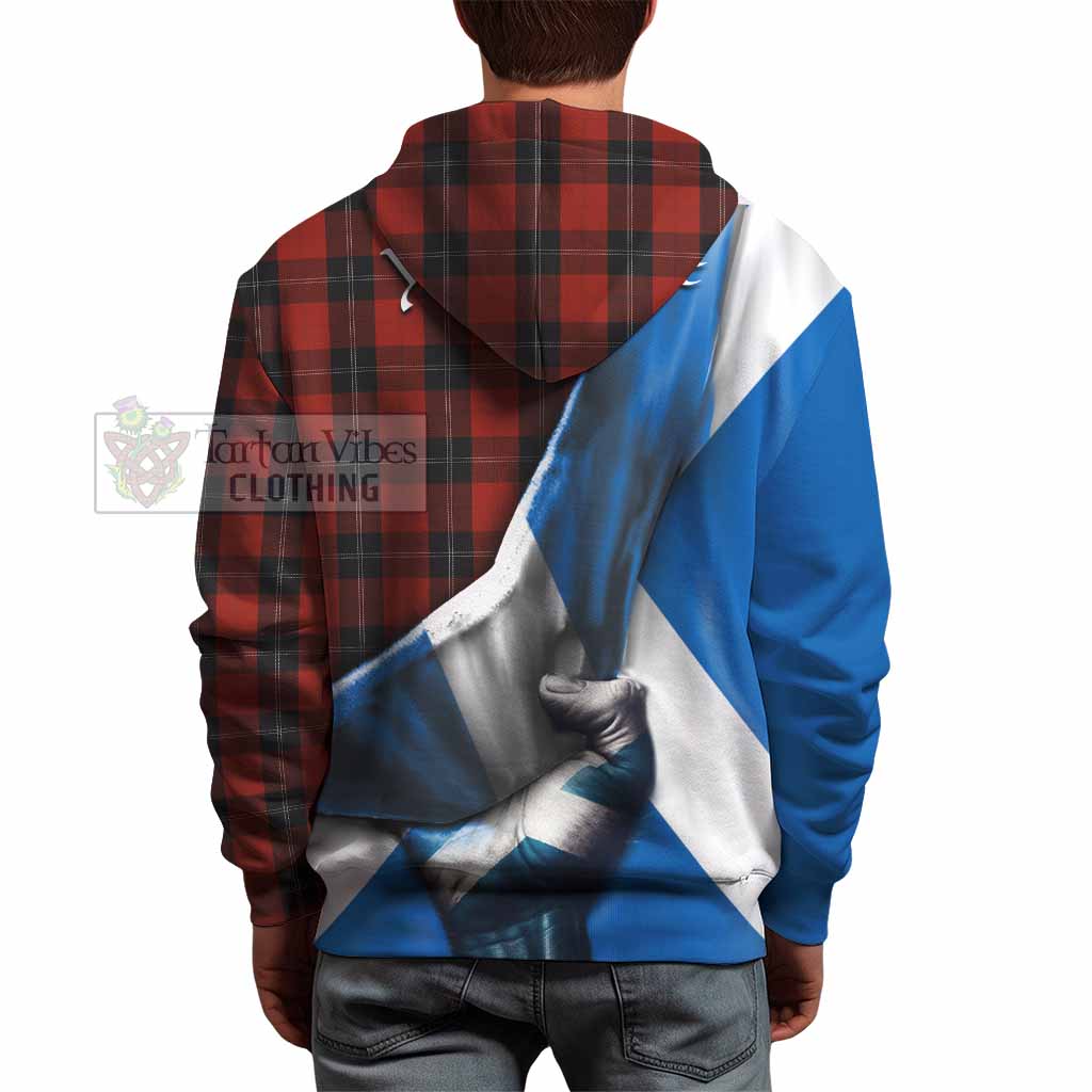 Tartan Vibes Clothing Ramsay Tartan Hoodie with Family Crest Scotland Patriotic Style
