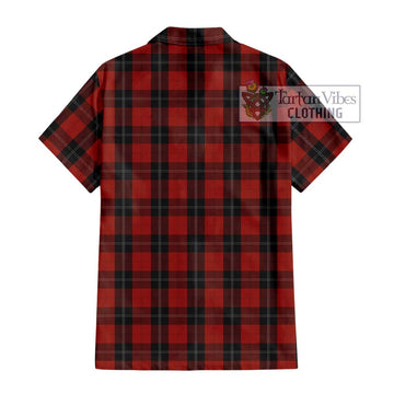 Ramsay Tartan Short Sleeve Button Shirt with Family Crest DNA In Me Style - Tartanvibesclothing Shop