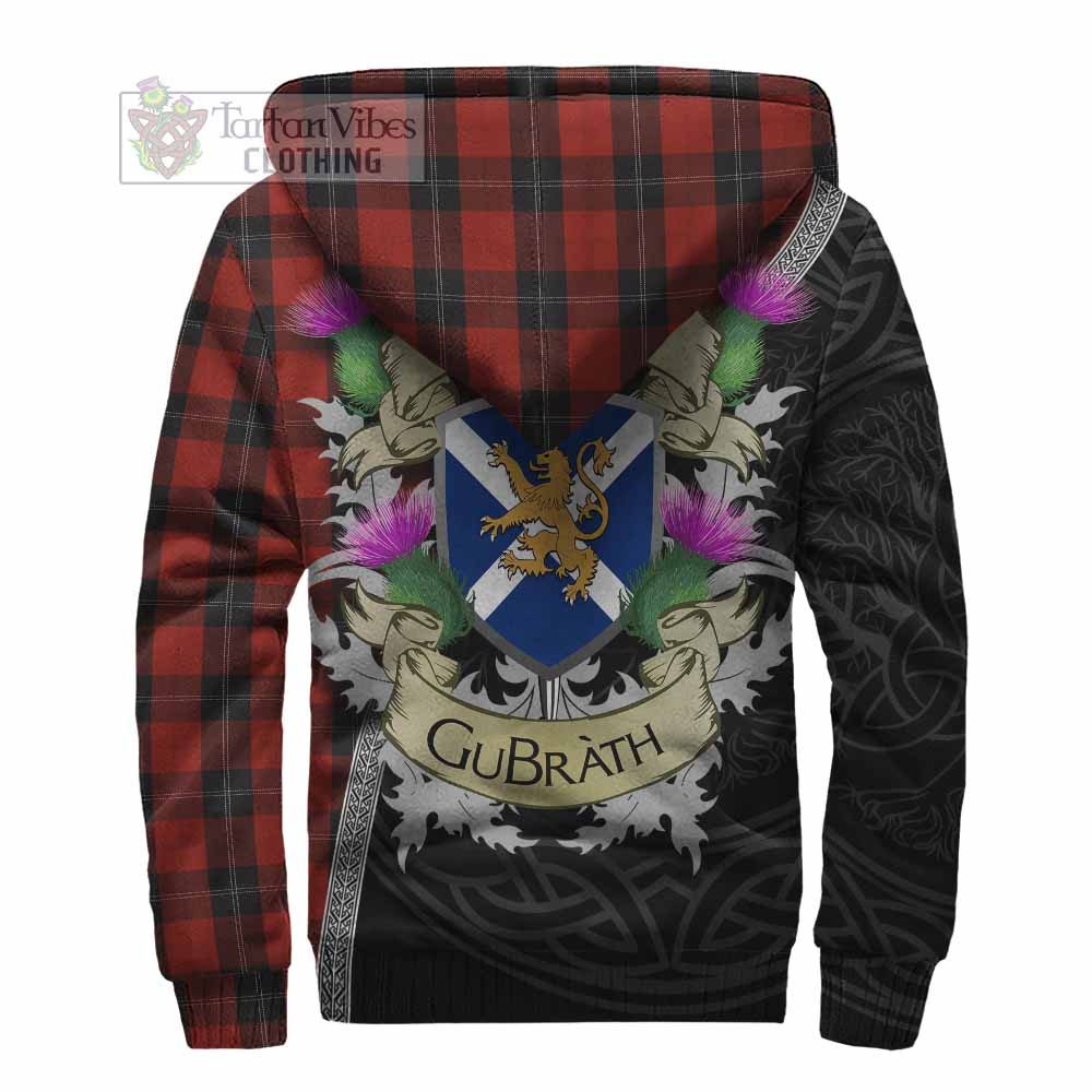 Tartan Vibes Clothing Ramsay Tartan Family Crest Sherpa Hoodie Lion Rampant Royal Thistle Shield Celtic Inspired