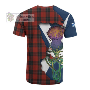 Tartan Vibes Clothing Ramsay Tartan Family Crest Cotton T-shirt Scottish Thistle Celtic Inspired