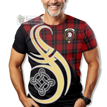 Tartan Vibes Clothing Ramsay Tartan T-Shirt with Family Crest and Celtic Symbol Style