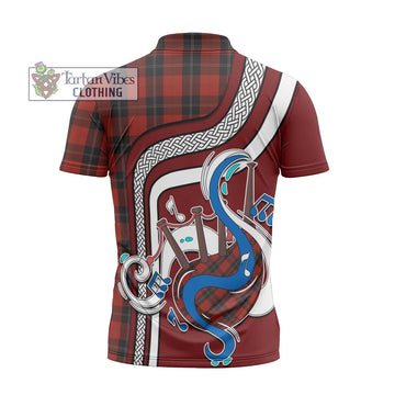 Ramsay Tartan Zipper Polo Shirt with Epic Bagpipe Style