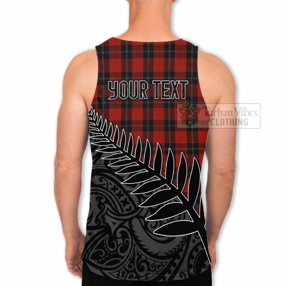 Tartan Vibes Clothing Ramsay Crest Tartan Men's Tank Top with New Zealand Silver Fern Half Style