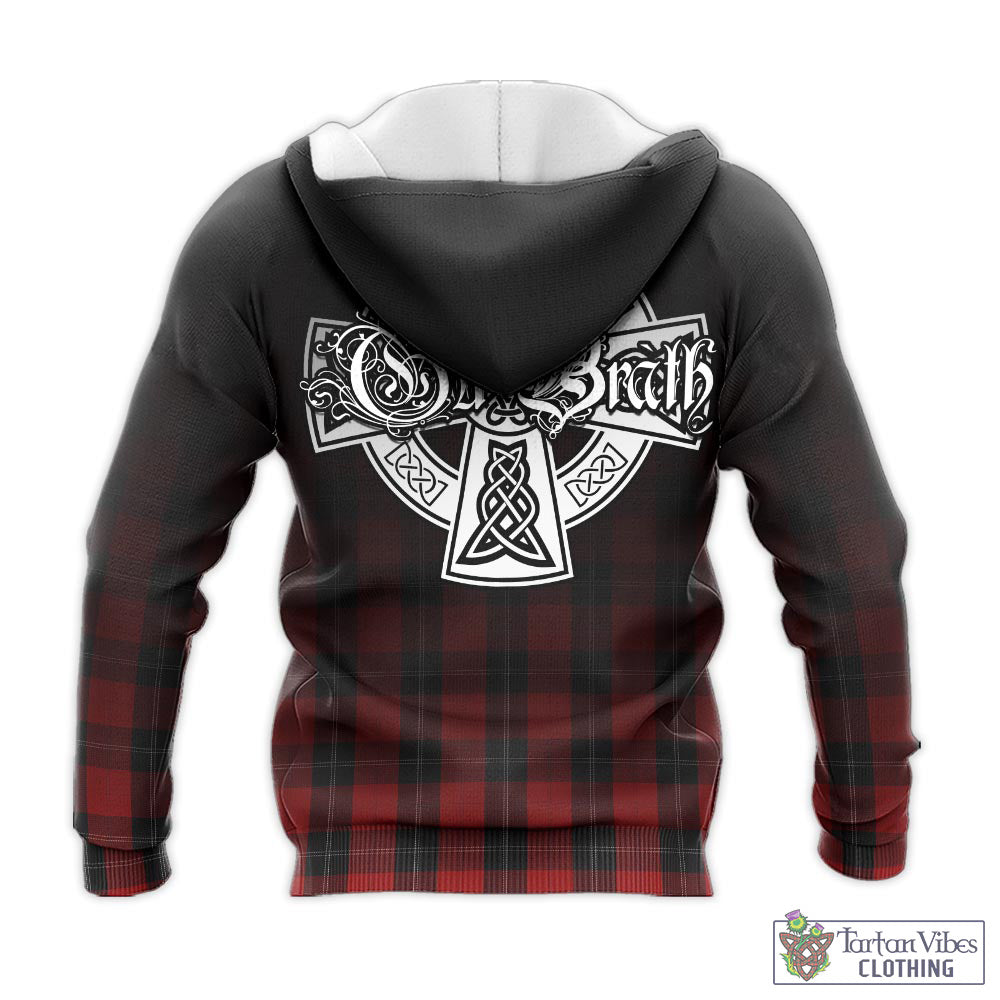 Tartan Vibes Clothing Ramsay Tartan Knitted Hoodie Featuring Alba Gu Brath Family Crest Celtic Inspired