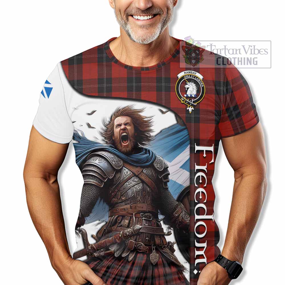 Ramsay Crest Tartan T-Shirt Inspired by the Freedom of Scottish Warrior