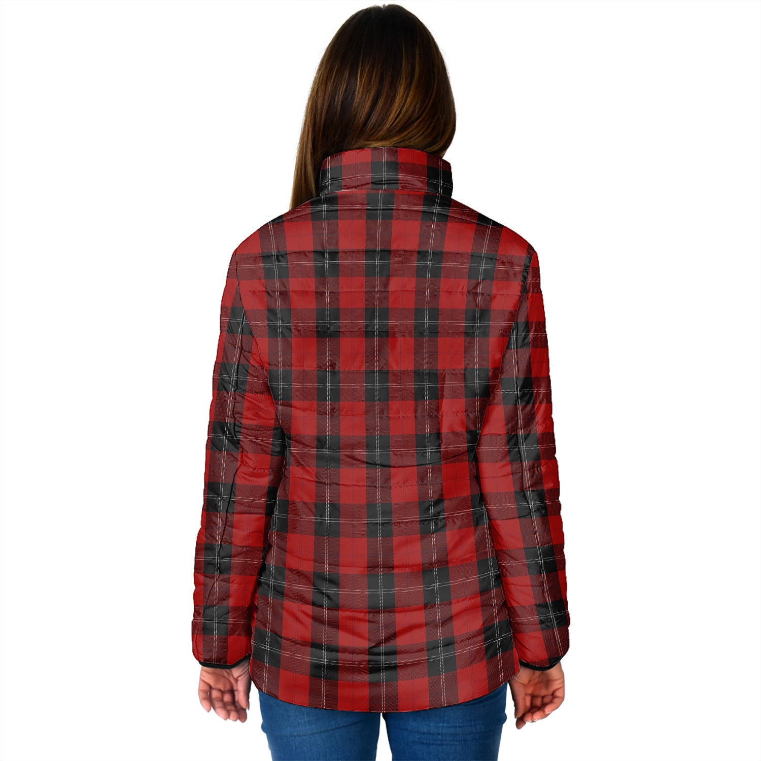 Ramsay Tartan Padded Jacket with Family Crest - Tartan Vibes Clothing