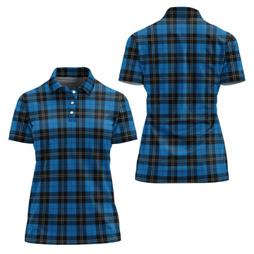 Ramsay Blue Ancient Tartan Polo Shirt For Women