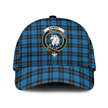 Ramsay Blue Ancient Tartan Classic Cap with Family Crest