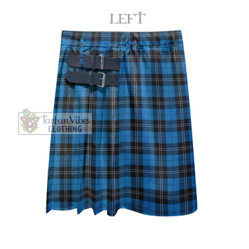 Ramsay Blue Ancient Tartan Men's Pleated Skirt - Fashion Casual Retro Scottish Kilt Style