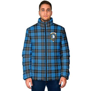 Ramsay Blue Ancient Tartan Padded Jacket with Family Crest
