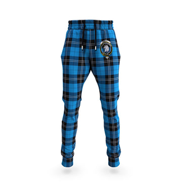 Ramsay Blue Ancient Tartan Joggers Pants with Family Crest