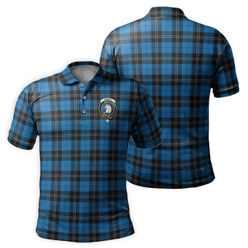 Ramsay Blue Ancient Tartan Men's Polo Shirt with Family Crest