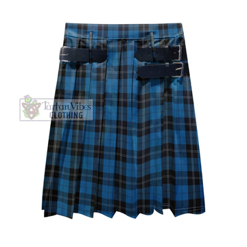 Ramsay Blue Hunting Tartan Men's Pleated Skirt - Fashion Casual Retro Scottish Kilt Style