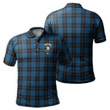 Ramsay Blue Hunting Tartan Men's Polo Shirt with Family Crest