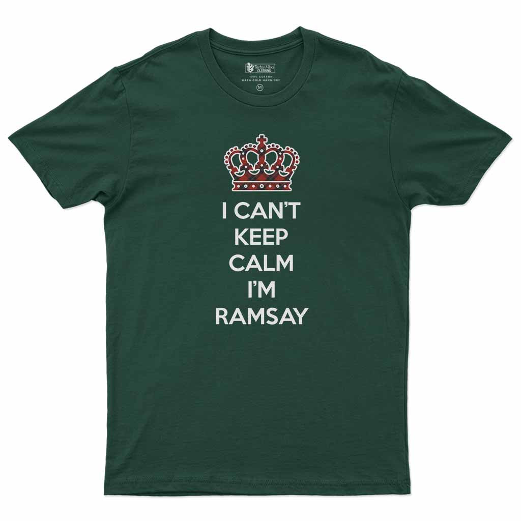 Ramsay Can't Keep Calm Men's T-Shirt Forest Green - Tartan Vibes Clothing