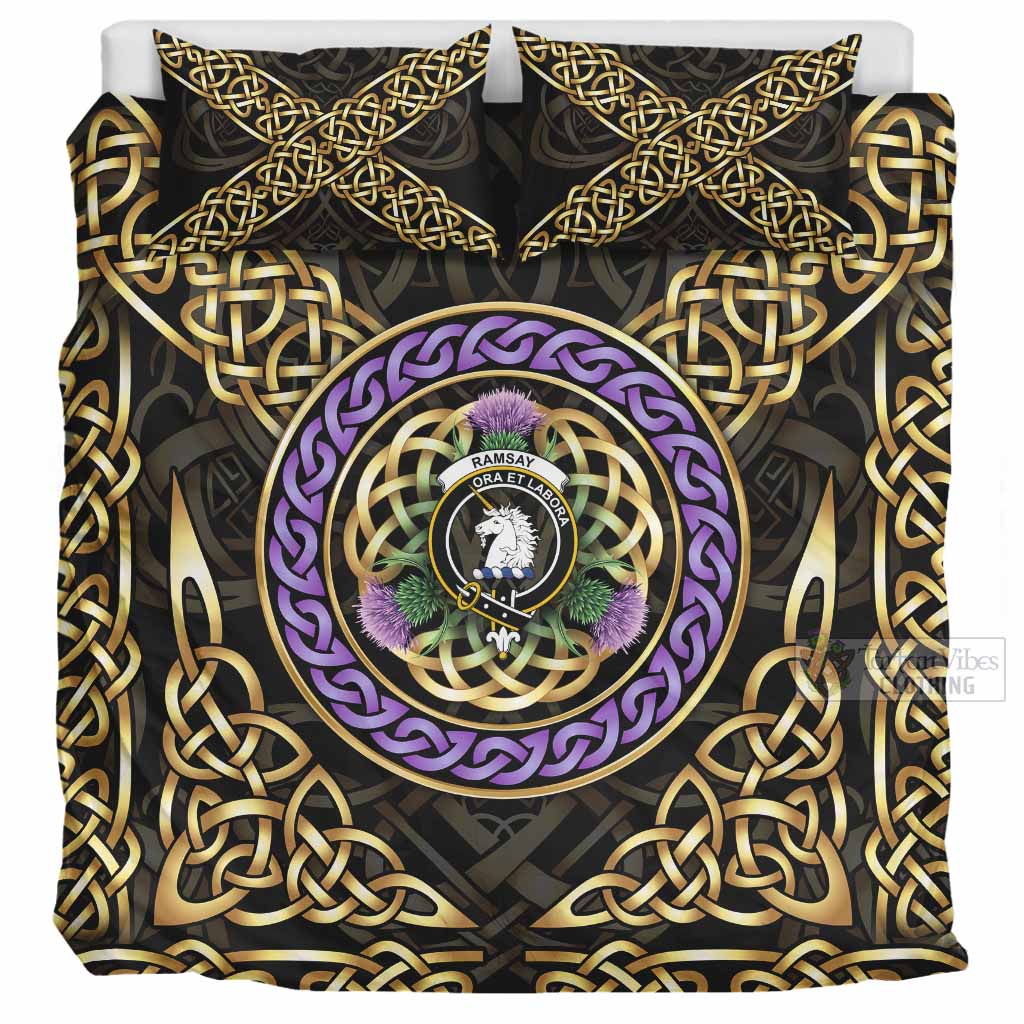 Ramsay Clan Crest Bedding Set Celtic Scottish Thistle