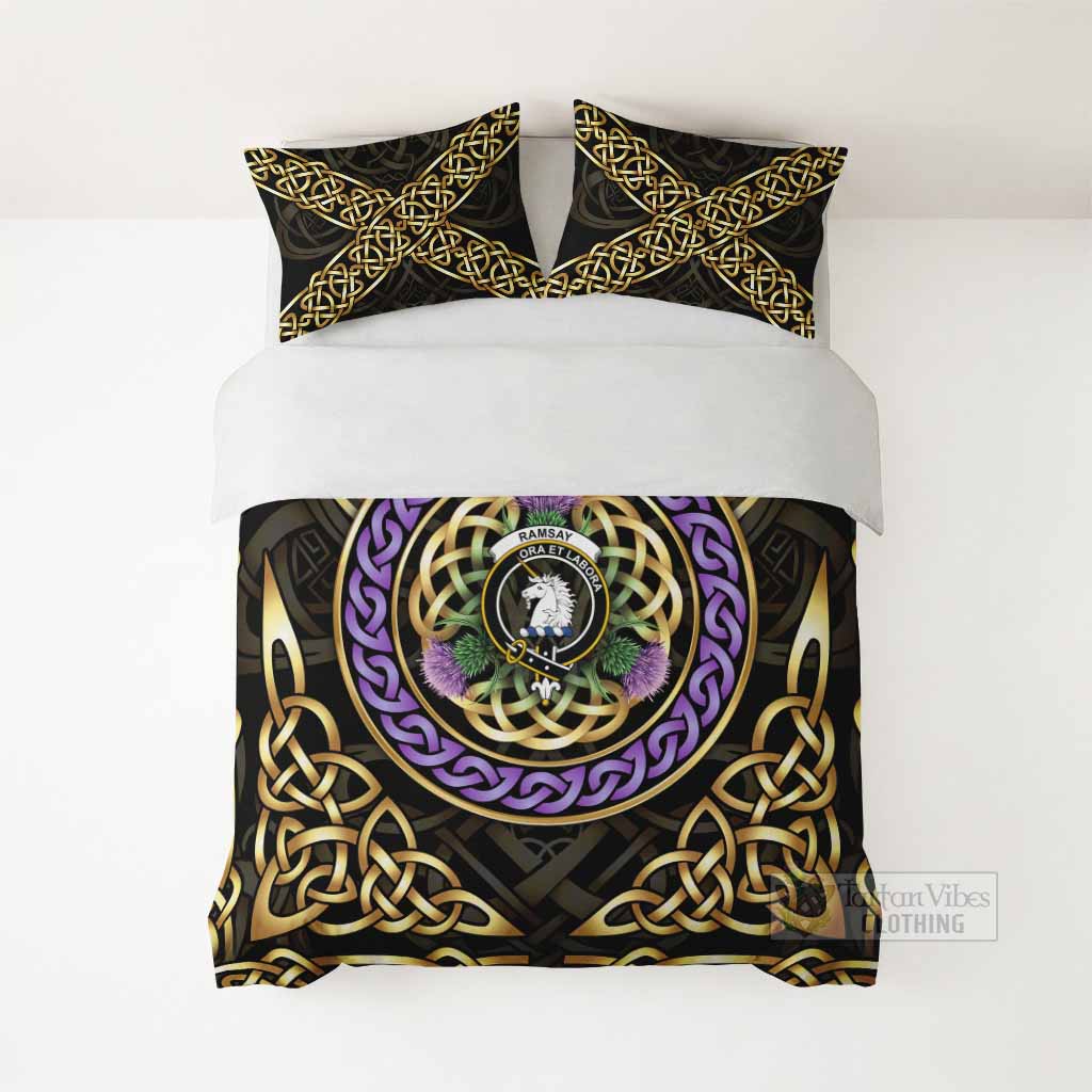 Ramsay Clan Crest Bedding Set Celtic Scottish Thistle