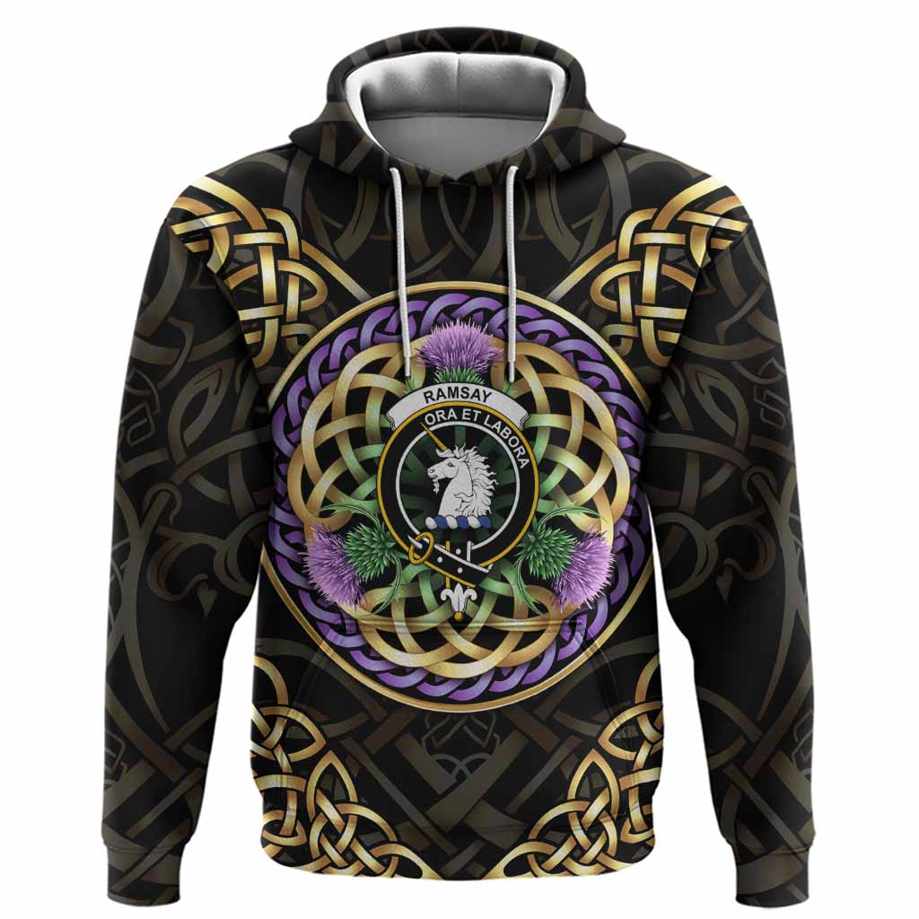 Ramsay Clan Crest Hoodie Celtic Scottish Thistle